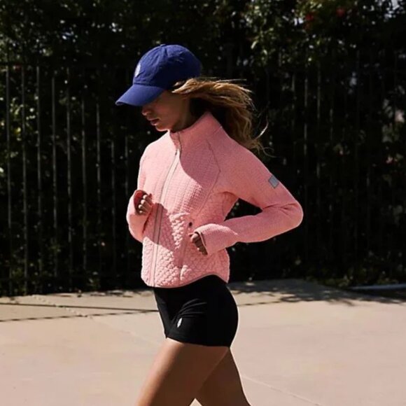 FREE PEOPLE MOVEMENT‎ Smock Show Packable Pastel Peach Run Jacket Size M NW - Picture 3 of 10